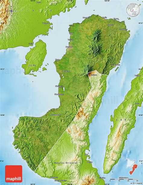map of neg occ|Satellite Map of Negros Occidental .